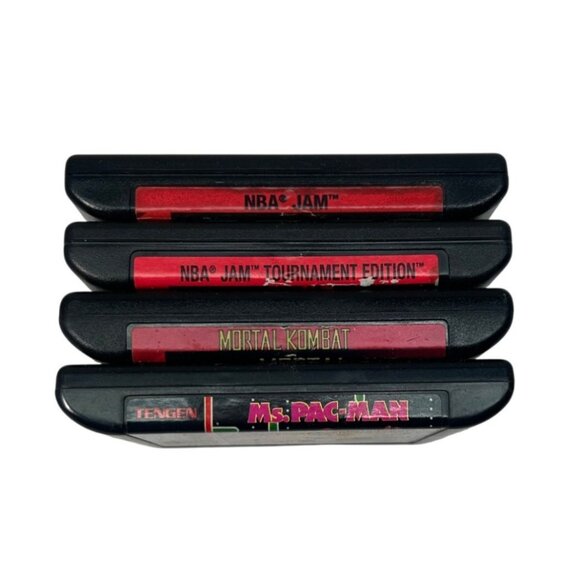 Sega Genesis Video Game Lot Ms Packman NBA Jam Mortal Kombat - Picture 3 of 4